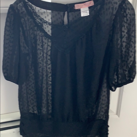 Francesca’s black polka dot top - Picture 2 of 3
